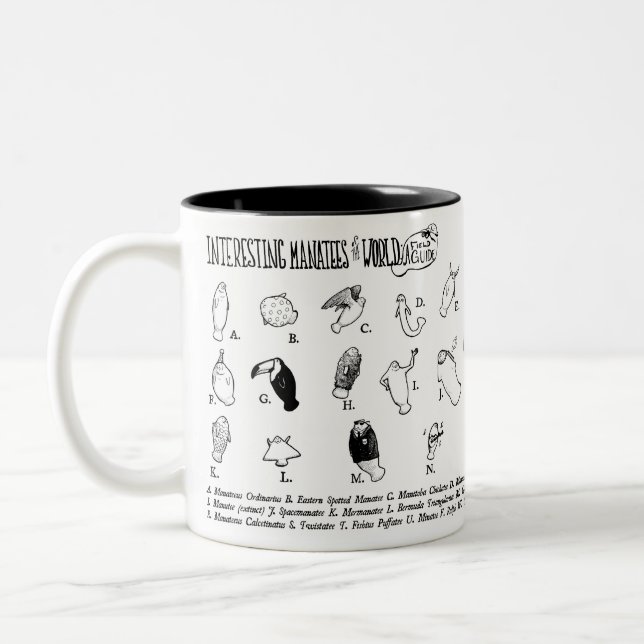 Interessante Manatis-Tasse Zweifarbige Tasse (Links)