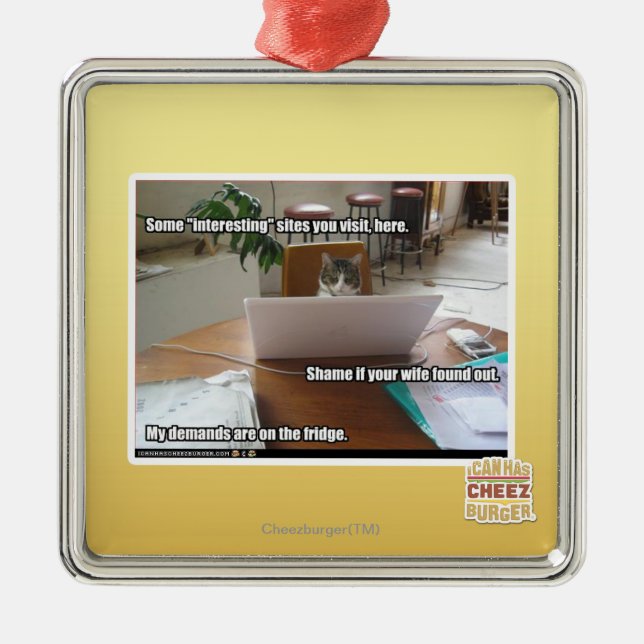 Interessante Standorte Silbernes Ornament (Vorne)