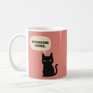 Interessante Wahl Schwarze Katze Tasse Lustiges Ur