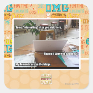 Interessante Websites Quadratischer Aufkleber