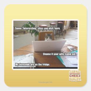 Interessante Websites Quadratischer Aufkleber