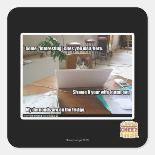 Interessante Websites Quadratischer Aufkleber