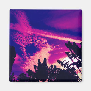 Interessanter Himmel in Rosa und Lila Magnet