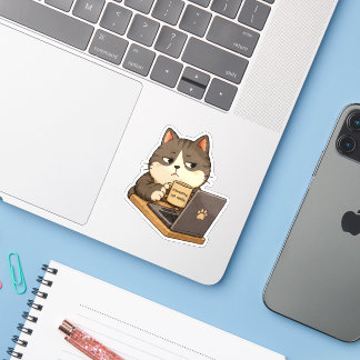 Interessanter Nicht Wirklich Katzenaufkleber Aufkleber