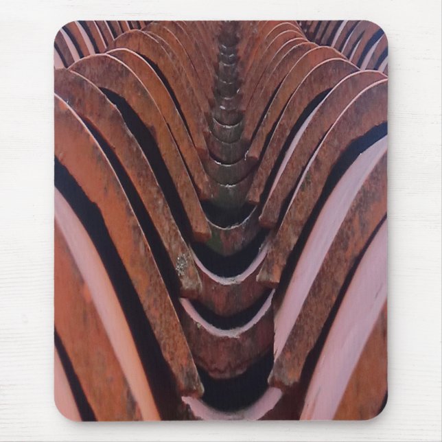 Interessantes Foto, Dachziegel mit Perspektive Mousepad (Vorne)