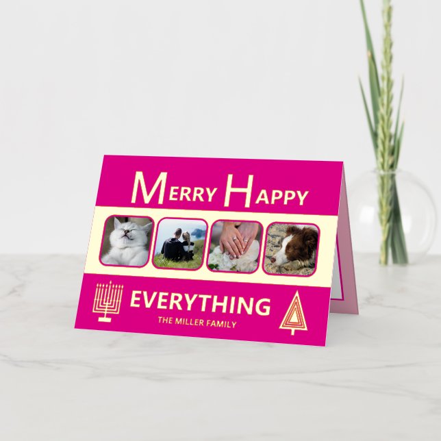 Interfaith 4 Photo Trendy Simple Pink Gold (Vorderseite)