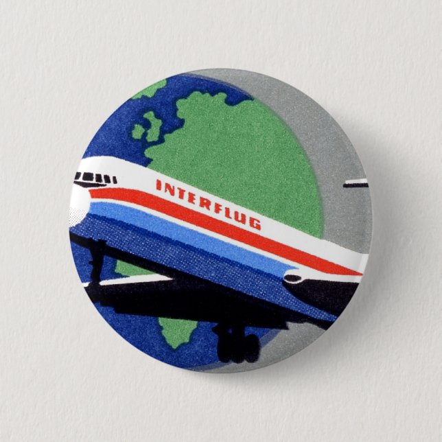 INTERFLUG - Nationale Fluggesellschaft DDR, Ostdeu Button (Vorderseite)