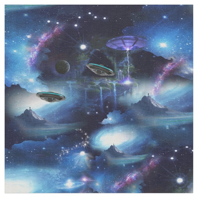 Intergalaktische Raumfahrt Stoff (Nahaufnahme)