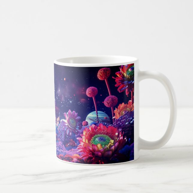 Intergalatische Blume Kaffeetasse (Rechts)