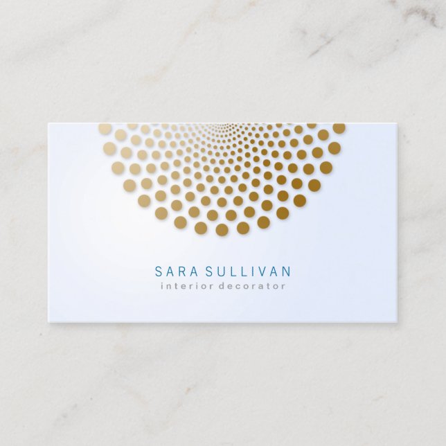 Interieur Decorator Business Card Circle Dots Moti Visitenkarte (Vorderseite)