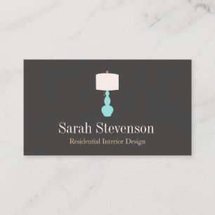 Interieur Decorator Lamp Business Card Visitenkarte