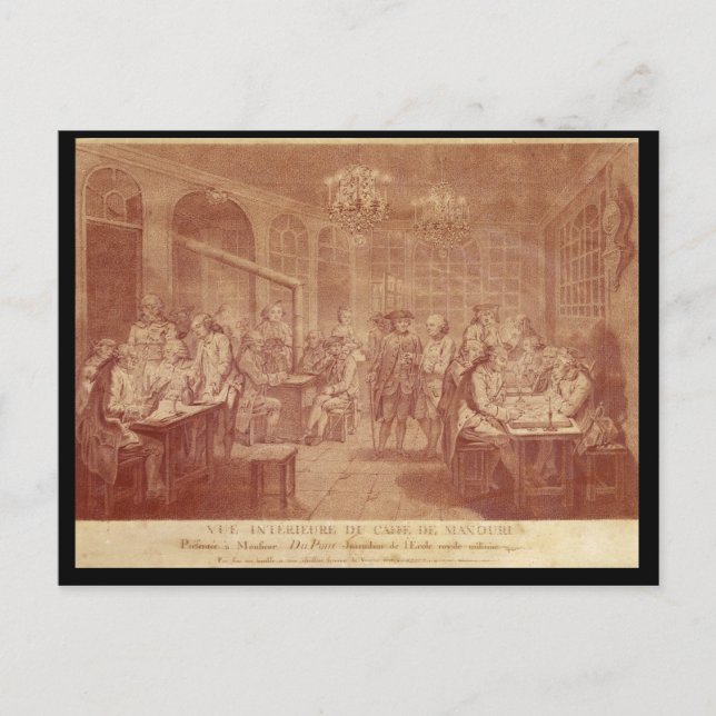 Interieur des Cafés Manouri, c.1775 Postkarte (Vorderseite)