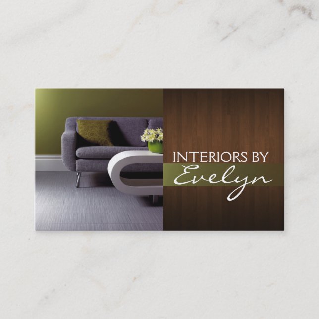Interieur Designer Business Card Visitenkarte (Vorderseite)