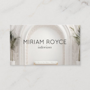 Interieur Designer Business Card Weiß Visitenkarte