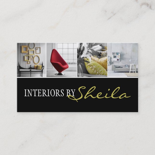 Interieur Designer Möbelgeschäft Visitenkarte (Vorderseite)