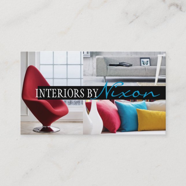 Interieur Designer Möbelgeschäft Visitenkarte (Vorderseite)