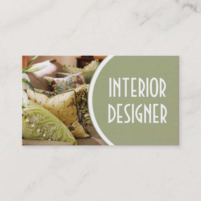 Interieur Designer Möbelgeschäft Visitenkarte (Vorderseite)