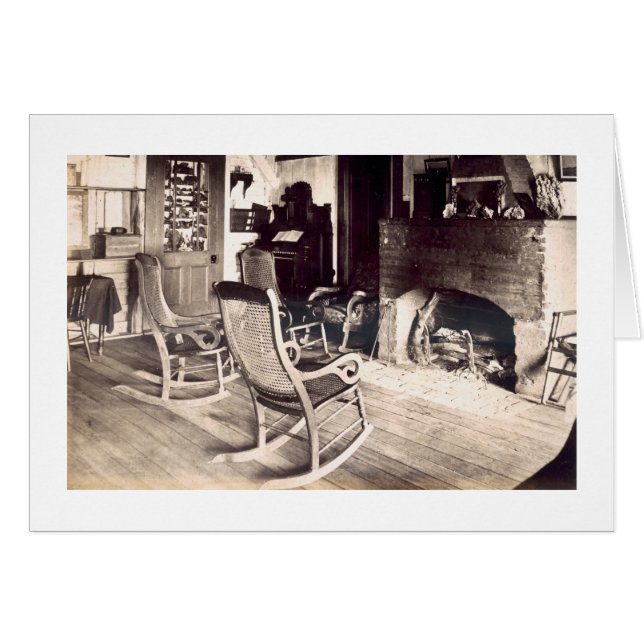 Interieur einer amerikanischen Holzhütte, c.1880s  (Vorderseite (Horizontal))