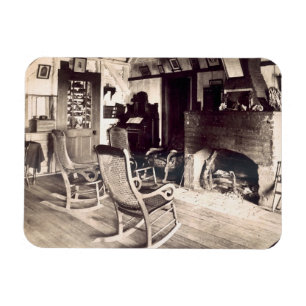 Interieur einer amerikanischen Holzhütte, c.1880s  Magnet