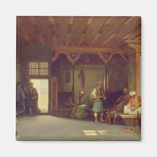 Interieur eines orientalischen Cafés Magnet (Vorne)