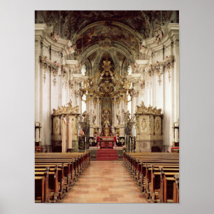 Interieur, entworfen von Balthasar Neumann 1734-54 Poster