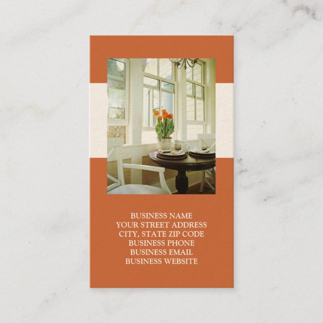 Interieur oder inszenieren von Visitenkarten Visitenkarte (Vorderseite)