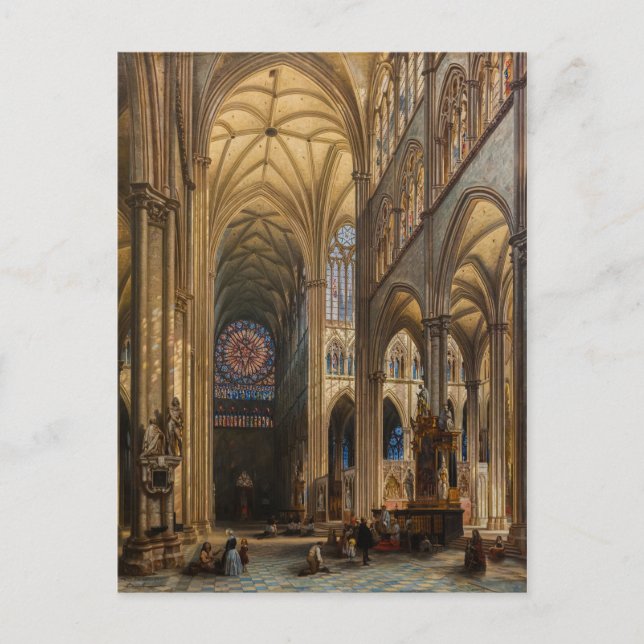 Interior da Catedral de Amiens von Jules Genisson Postkarte (Vorderseite)