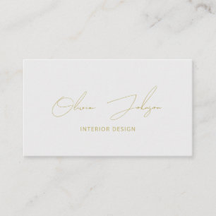 Interior Design Gold Silber Business Card Visitenkarte