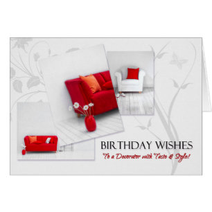 Interior Designer Birthday Red White Zuhause Inter