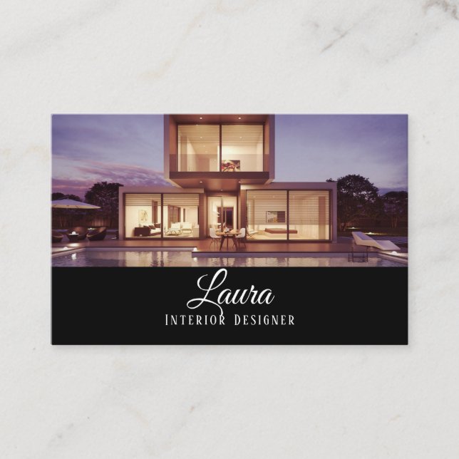 Interior Designer Business Card Visitenkarte (Vorderseite)