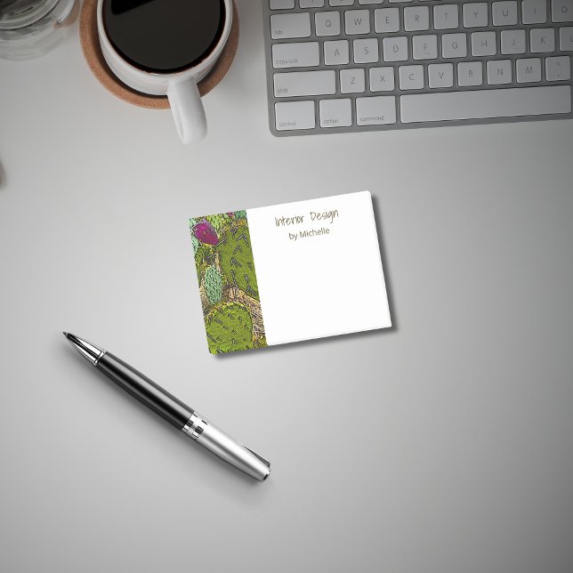 Interior Designer Desert Cactus Succulent Post-it Klebezettel (Von Creator hochgeladen)