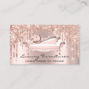 Interior Designer Luxus Möbel Rose Gold Sofa Visitenkarte