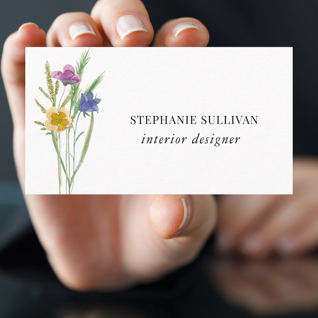 Interior Designer Wildblume Business Card Visitenkarte (Von Creator hochgeladen)