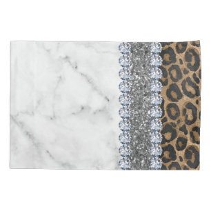 Interior Glitzer Chic Gold Zuhause Rosen Leopard Kissenbezug