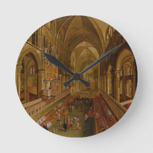 Interior of Canterbury Cathedral, c.1675-1700 (oil Runde Wanduhr