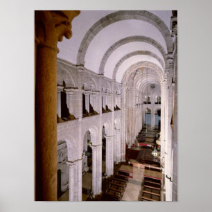 Interior of the cathedral begun in 1078 poster
