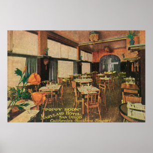 Interior View of the Poppy Room at Maryland Hote Poster