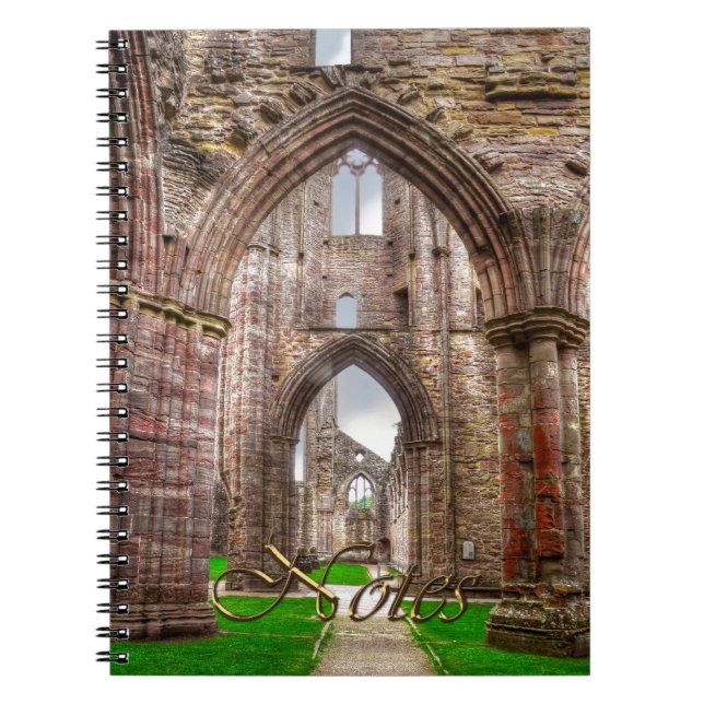 Interior View Old Tintern Abbey Wales, Vereinigtes Notizblock (Vorderseite)
