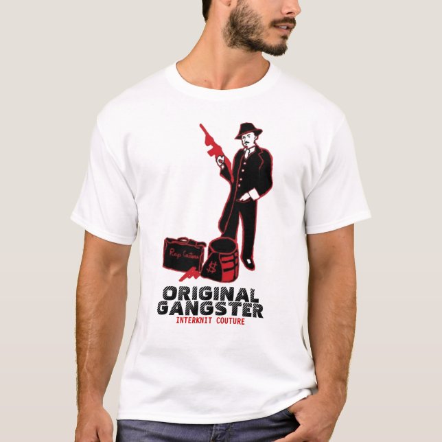 INTERKNIT COUTUREN - Mobster-Vorlagen-Gangster T-Shirt (Vorderseite)