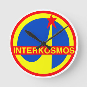Interkosmos Runde Wanduhr