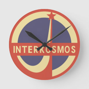 Interkosmos Runde Wanduhr