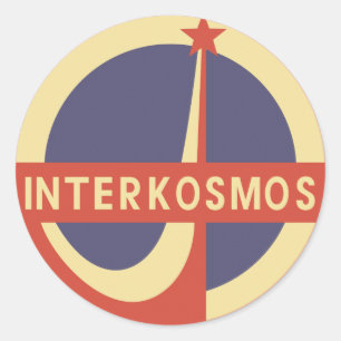 Interkosmos Runder Aufkleber