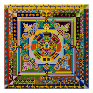 Interkulturelle Mandala Poster