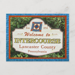 Interkurs Postcard Lancaster Landkreis. Name hinzu Postkarte