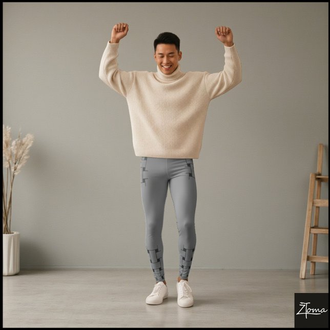 Interlace Pattern - grau und schwarz Leggings (Von Creator hochgeladen)