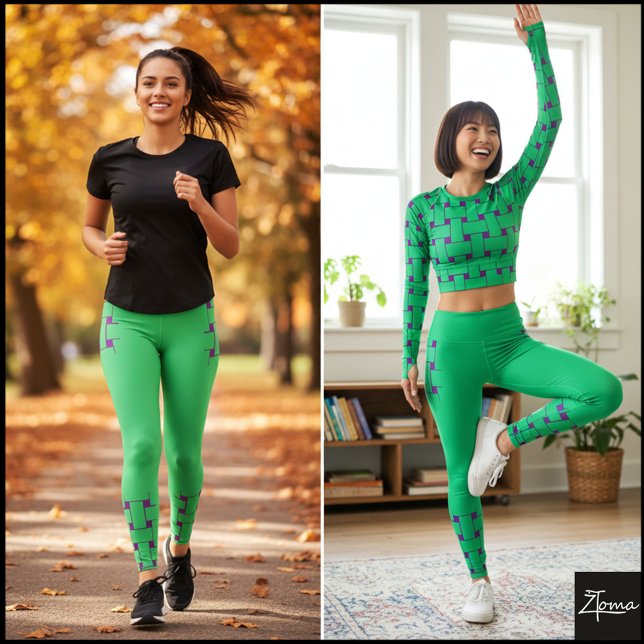 Interlace Pattern - Tealish Green Leggings (Von Creator hochgeladen)