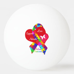 Interlaced Autism Ribbon Tischtennisball