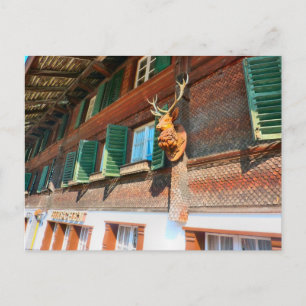 Interlaken, Holzchalet in Unterseen Postkarte