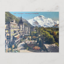 Interlaken Postkarte Vintag Schweiz Postkarte