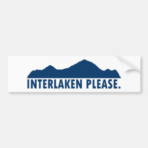 Interlaken Schweiz Bitte Autoaufkleber